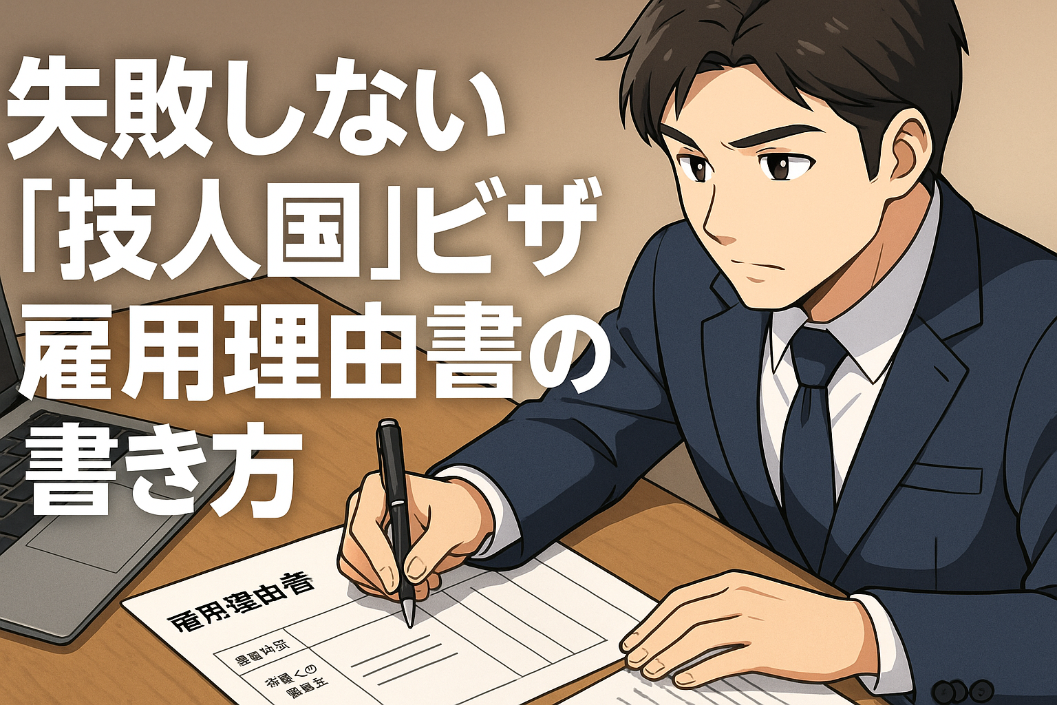 失敗しない「技人国」ビザ雇用理由書の書き方